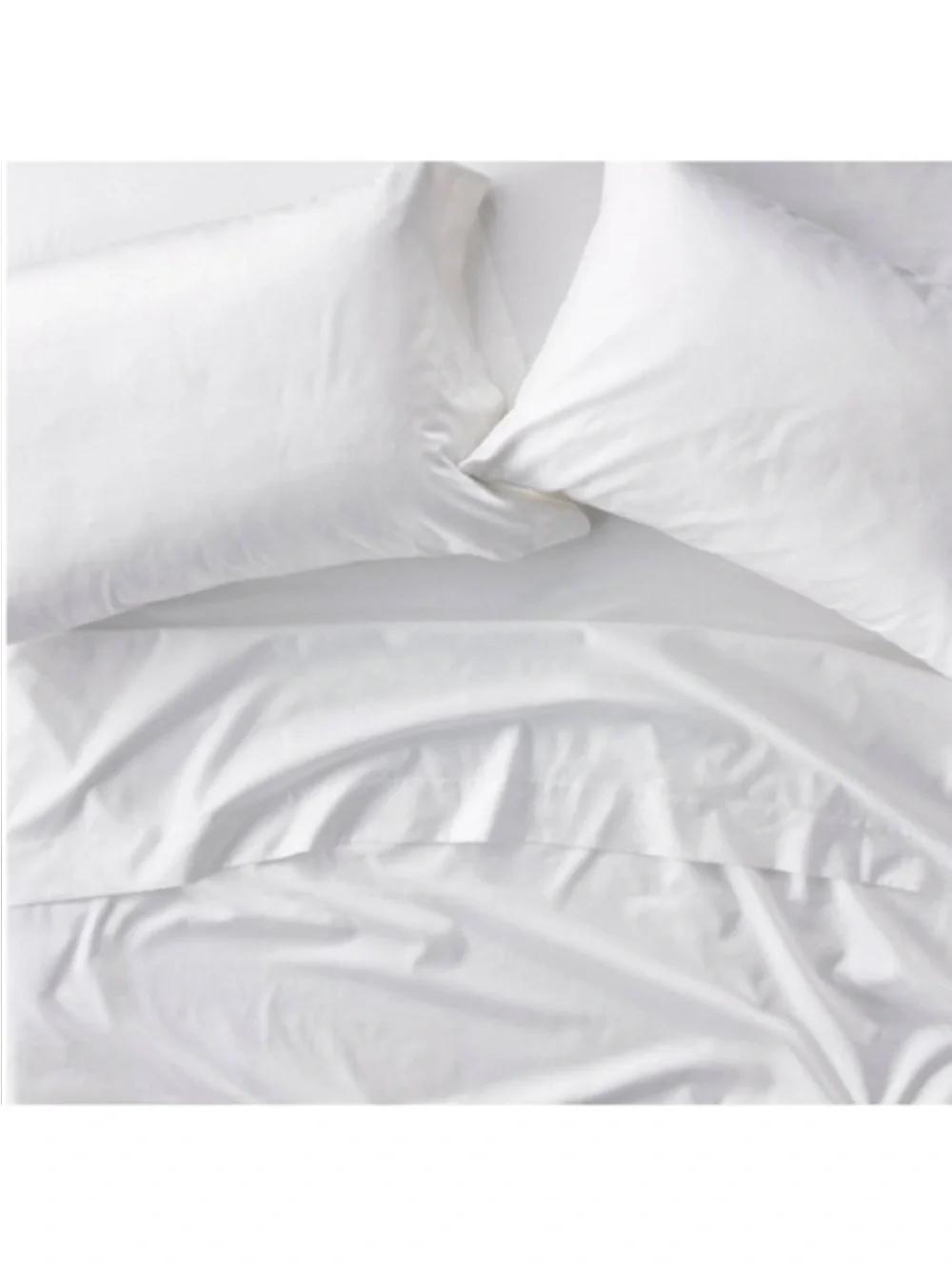 NWT Queen 600 Thread Count Sateen Sheet Set White - Casaluna